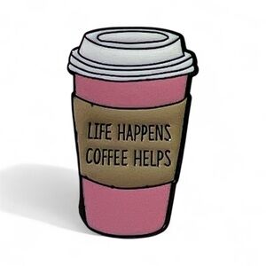 Life Happens, Coffee Helps Enamel Pin – Everyday Motivation for Coffee Lovers